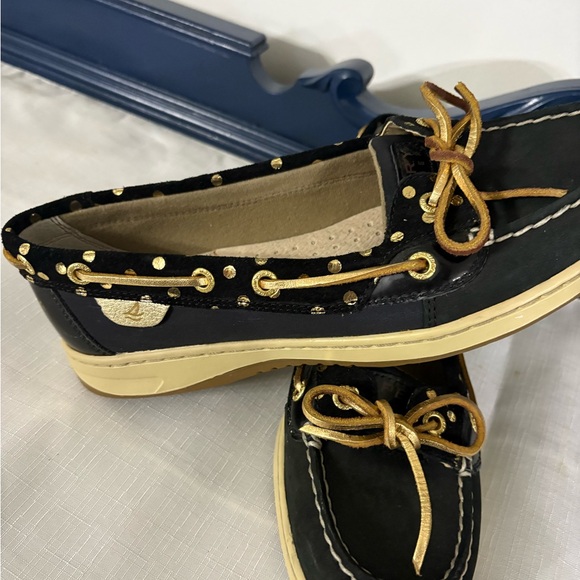 Sherry’s Women's Black and Gold Boat Shoes Size 8.5 - Picture 3 of 6